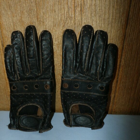 Vintage River Road Men's Leather   Outlaw Motorcycle Gloves Size Med  / NEW - Picture 2 of 16